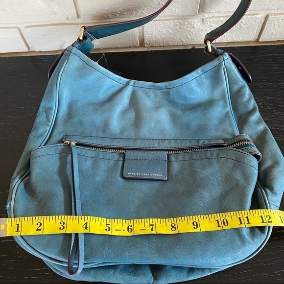 NWT Marc Jacobs Moto Purse Hopper Green Italian Leather Handbag NEW $498 Large - Picture 12 of 14